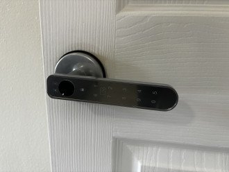 biometric lock for safety and security on all bedroom doors