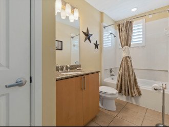 On Suite Bathroom with tub shower