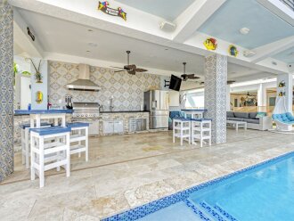 Full, amazing outdoor kitchen.
