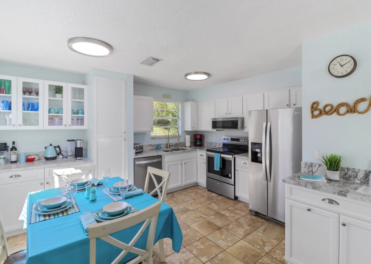 Day Side New Kitchen, Dining Area with added Food Pantry and Complimentary Beverage Center