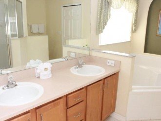 King Master Bath with soaking tub and separate large walking shower