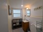 Bathroom with additional storage.