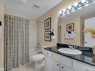 third bathroom with access to 3rd bedroom and hallway - lock to make private!