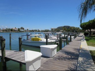 Gated community with Docks for your boat or rental boat and to fish off of.