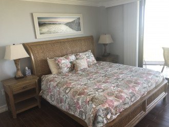Master Bedroom with Ocean views and newer King Size Bed!