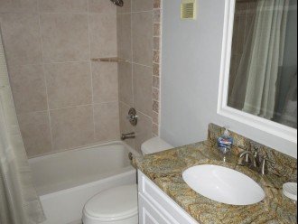 Separate and private ensuite bath for 2nd bedroom suite.