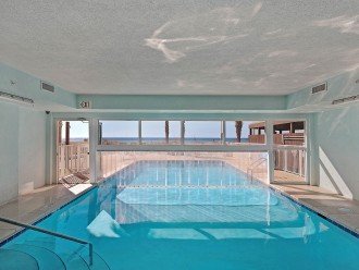 Indoor/Outdoor pool and view of the gulf