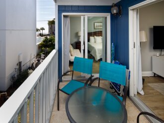 Private balcony off of living room and master bedroom