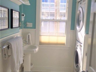 Guest Bathroom with Full Size LG Washer/Dryer
