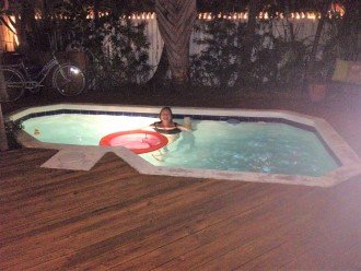 Nighttime Swim in the Heated Pool