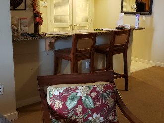 bar stools and kitchen