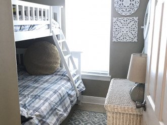 Villa 3B Bunk bed (new linens in another photo) W/D tucked in corner