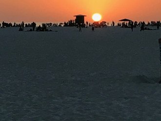 Sunsets on Siesta Key Beach are AMAZING! And you can walk right over.