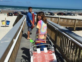 Beach cart, chairs, coolers, toys, towels - all provided for your convenience.