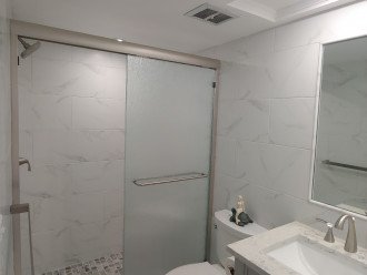 Fully tiled and redone Bathroom