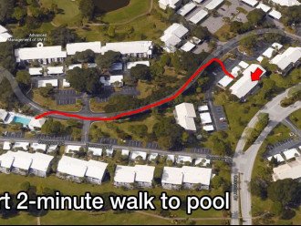 Short 2-minute walk to pool