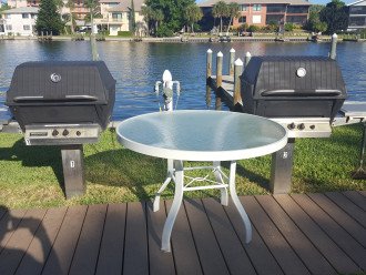 Gas Grills directly outside unit