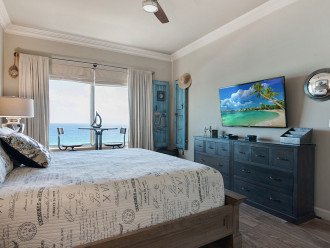 Master Bedroom with Gulf View and large LED TV...