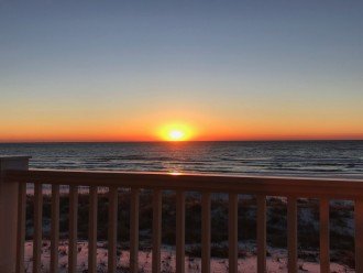 Winter sunset from deck