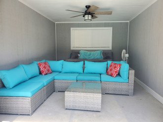 cabana room covered with daybed