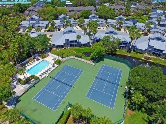 Ariel view of tennis area