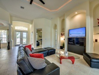 Living room with entertainment center