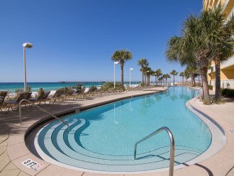 View from poolside of the west beachside pool