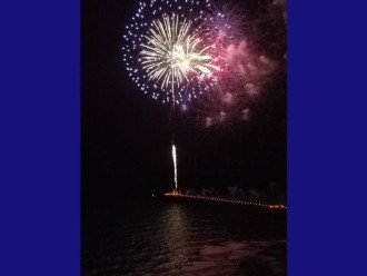 View from your private balcony - the July 4th fireworks show from the City Pier