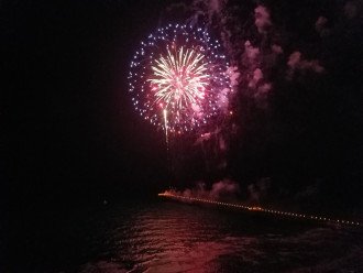 4th of July fireworks display from the City Pier