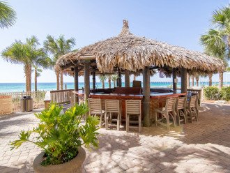 Calypso Tiki Bar & views of the pools, beach & Gulf of Mexico all in one take!