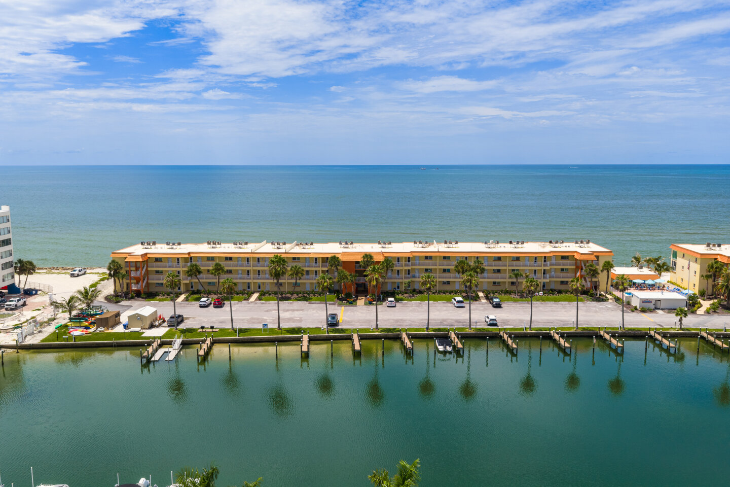 Aerial image of Fisherman's Cove Condo at Turtle Beach on Siesta Key