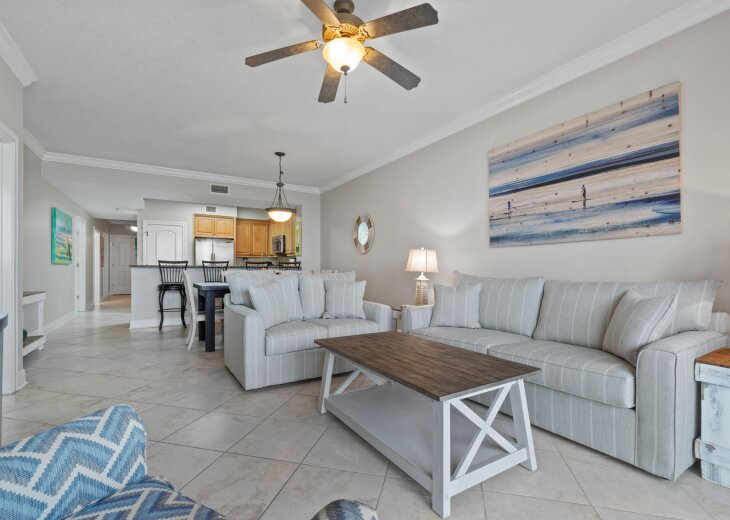 Living room and dining area