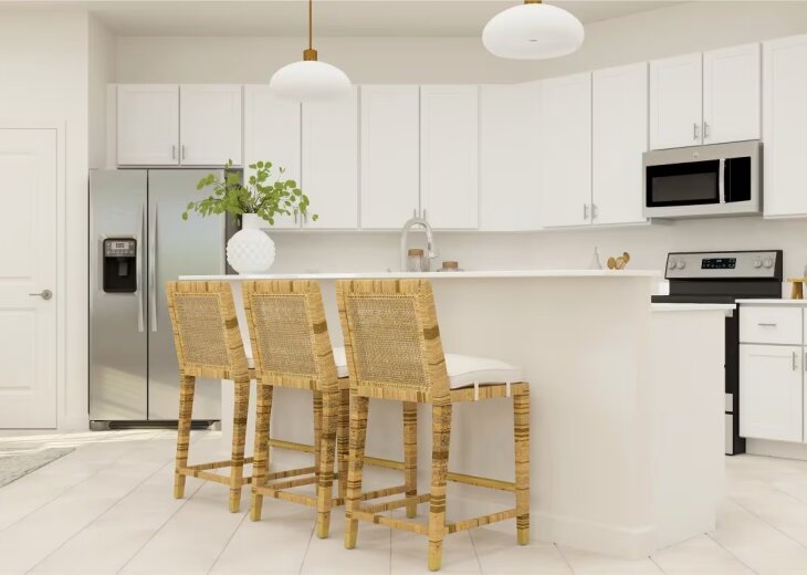 Kitchen Island ***Actual Space, but AI Furnishing***