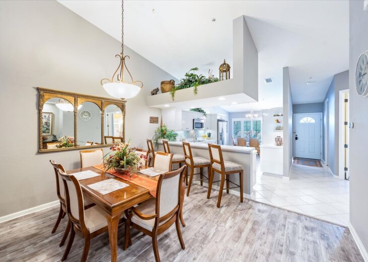 dining room and kitchen