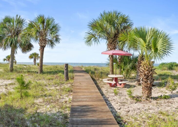 Private boardwalk to the beach