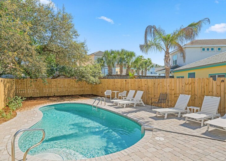 Step outside to your own private blue lagoon.