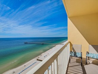 Balcony w/ several seats for guests to relax or a quiet place~w/ Gulf Views