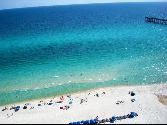 View of the white powdered sand & beautiful Gulf of Mexico