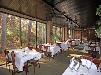 Elegant dining on site, reservations recommended.