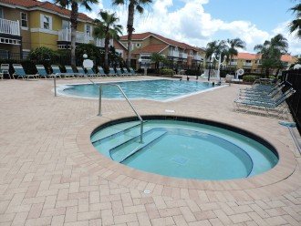 Resort heated pool and jacuzzi