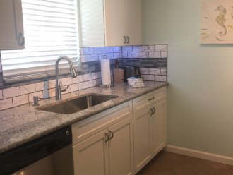 Kitchen with new cabinets & granite 9/2021