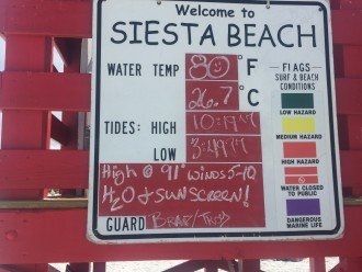 Front of Red Lifeguard station on the beach