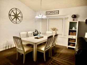 Family dining area for six people