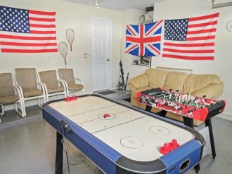 Games room with air hockey and table football