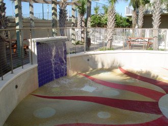 Fountain play area for kids