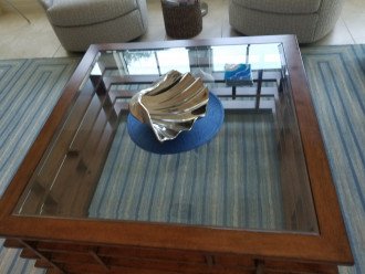 The coastal theme is carried out throughout the condo.