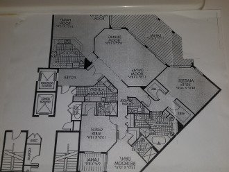 The floor plan (shown in reverse to depict the actual layout).