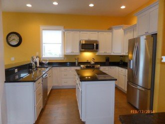 Fully stocker kitchen--rave reviews from vacationers!