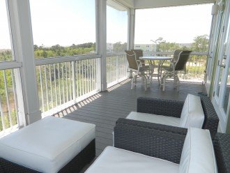 Living deck is nicely furnished