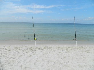 Fishing on the beach